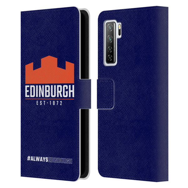Edinburgh Rugby Logo 2 Always Edinburgh Leather Book Wallet Case Cover For Huawei Nova 7 SE/P40 Lite 5G
