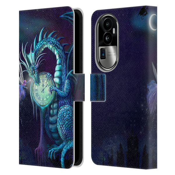 Rose Khan Dragons Blue Time Leather Book Wallet Case Cover For OPPO Reno10 Pro+