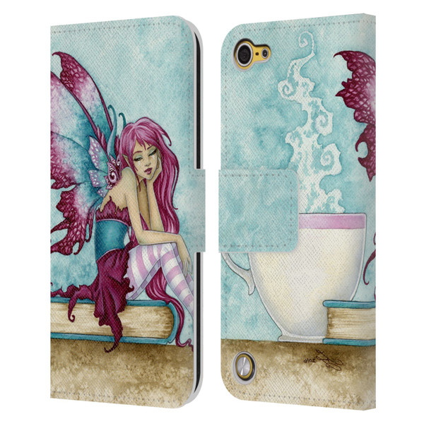 Amy Brown Pixies Sunday Morning Leather Book Wallet Case Cover For Apple iPod Touch 5G 5th Gen