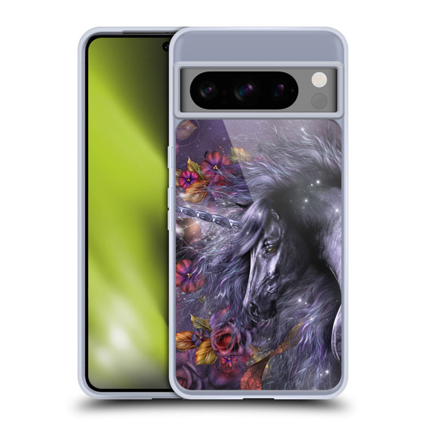 Laurie Prindle Fantasy Horse Blue Rose Unicorn Soft Gel Case for Google Pixel 8 Pro
