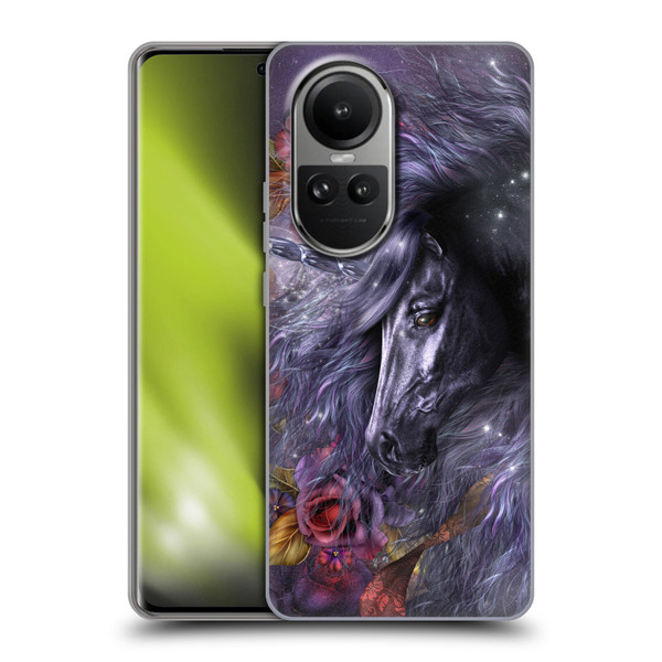 Laurie Prindle Fantasy Horse Blue Rose Unicorn Soft Gel Case for OPPO Reno10 5G / Reno10 Pro 5G