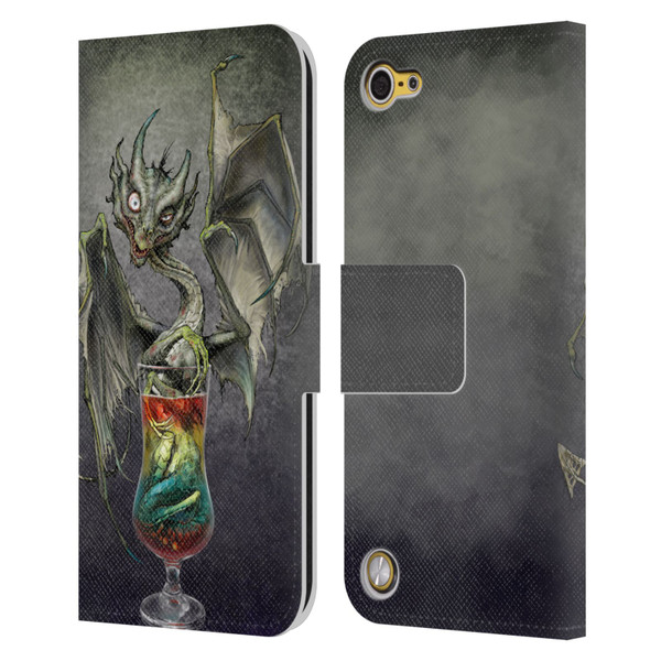 Stanley Morrison Dragons Green Zombie Drink Leather Book Wallet Case Cover For Apple iPod Touch 5G 5th Gen