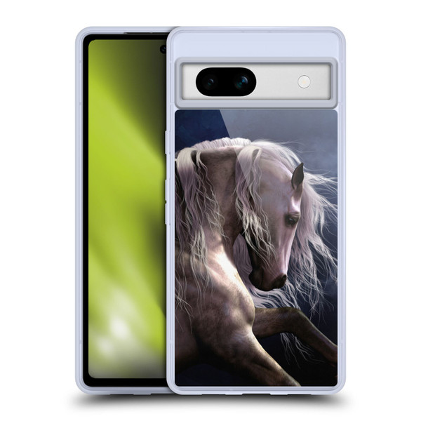 Laurie Prindle Western Stallion Night Silver Ghost II Soft Gel Case for Google Pixel 7a