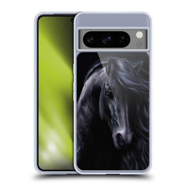Laurie Prindle Western Stallion The Black Soft Gel Case for Google Pixel 8 Pro