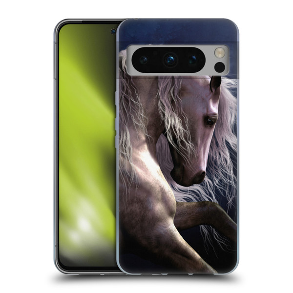 Laurie Prindle Western Stallion Night Silver Ghost II Soft Gel Case for Google Pixel 8 Pro