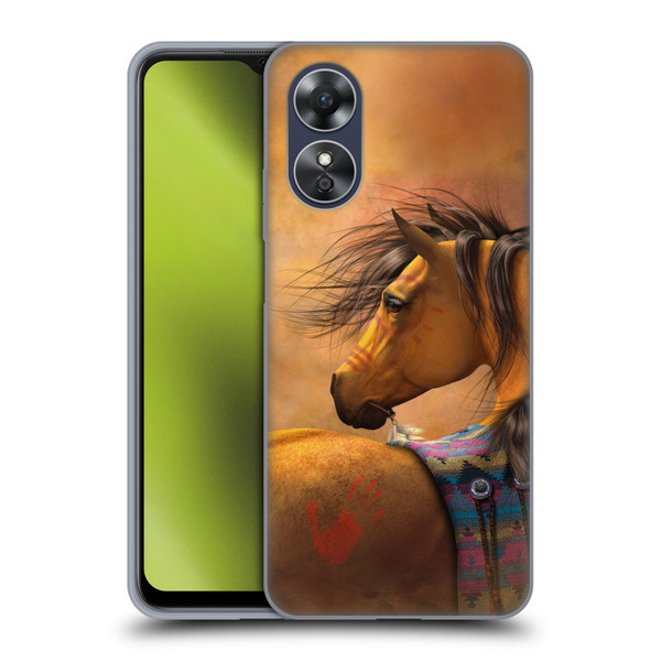 Laurie Prindle Western Stallion Kiowa Gold Soft Gel Case for OPPO A17