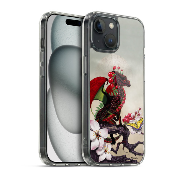 Stanley Morrison Art Cherry Tree, Dragon, Butterfly Soft Gel Case for Apple iPhone 15 & MagSafe