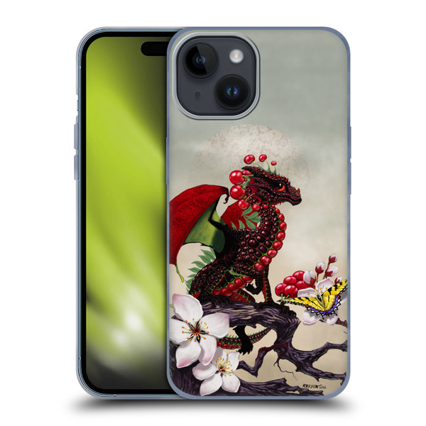 Stanley Morrison Art Cherry Tree, Dragon, Butterfly Soft Gel Case for Apple iPhone 15
