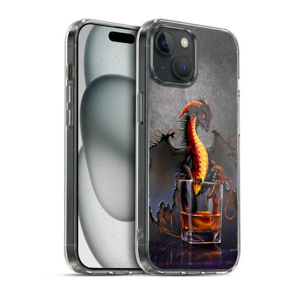 Stanley Morrison Art Dragon In A Rum Glass Soft Gel Case for Apple iPhone 15 & MagSafe