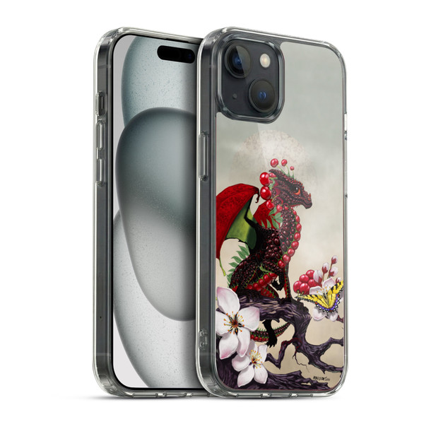 Stanley Morrison Art Cherry Tree, Dragon, Butterfly Soft Gel Case for Apple iPhone 15 Plus & MagSafe