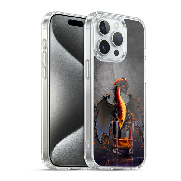 Stanley Morrison Art Dragon In A Rum Glass Soft Gel Case for Apple iPhone 15 Pro & MagSafe