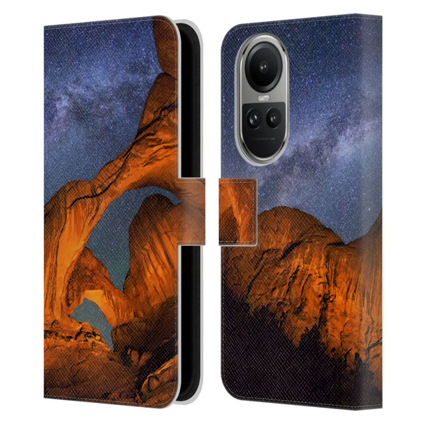 Royce Bair Nightscapes Triple Arch Leather Book Wallet Case Cover For OPPO Reno10 5G / Reno10 Pro 5G