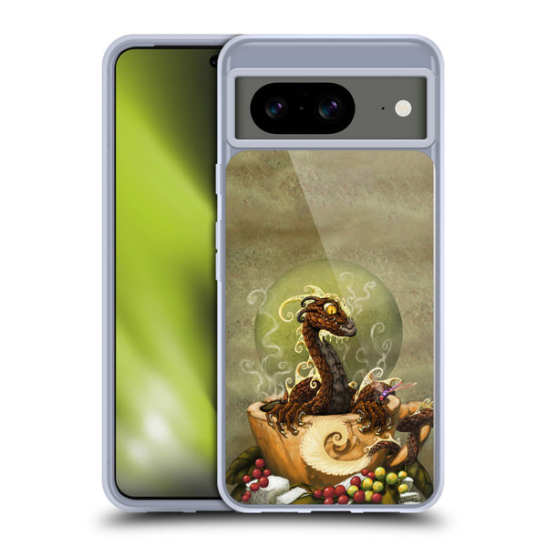 Stanley Morrison Art Brown Coffee Dragon Dragonfly Soft Gel Case for Google Pixel 8