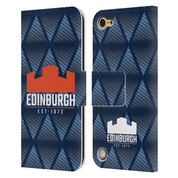 Edinburgh Rugby Graphics Pattern Leather Book Wallet Case Cover For Apple iPod Touch 5G 5th Gen