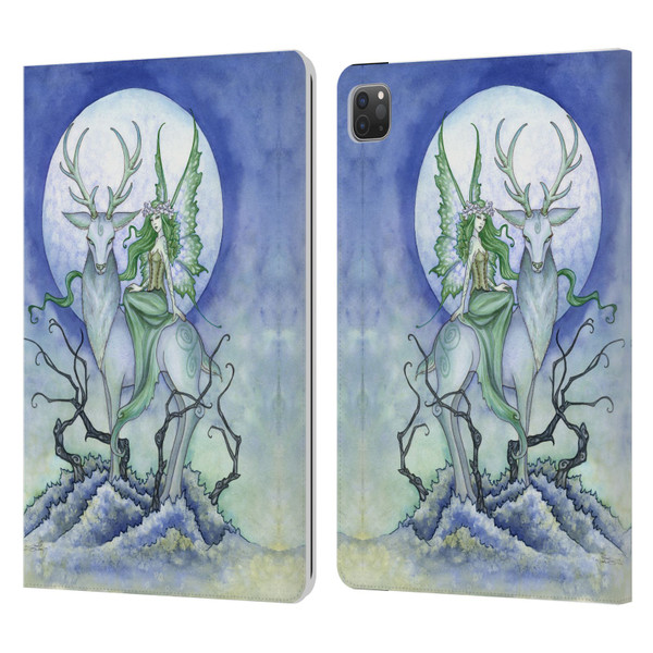 Amy Brown Elemental Fairies Midnight Fairy Leather Book Wallet Case Cover For Apple iPad Pro 11 2020 / 2021 / 2022
