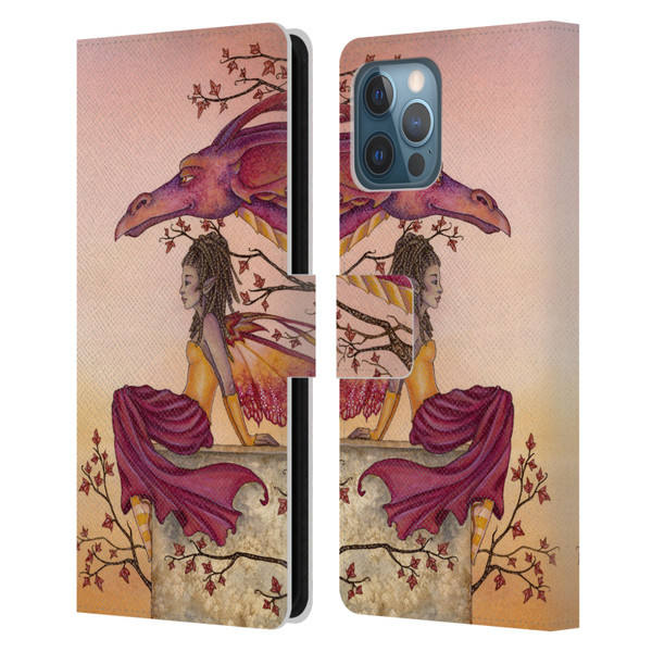 Amy Brown Elemental Fairies Greeting The Dawn Leather Book Wallet Case Cover For Apple iPhone 12 Pro Max
