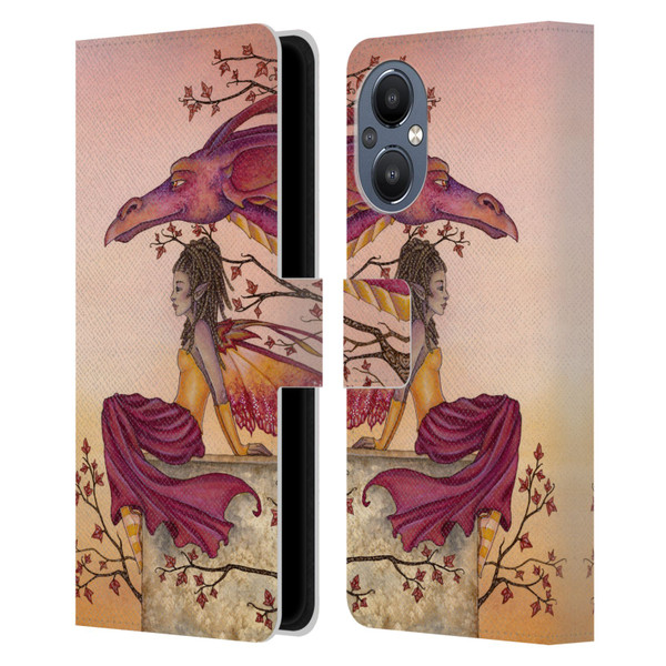 Amy Brown Elemental Fairies Greeting The Dawn Leather Book Wallet Case Cover For OnePlus Nord N20 5G