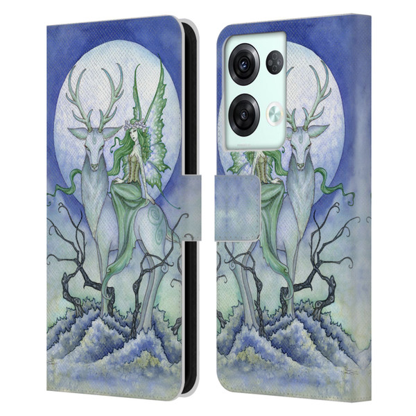 Amy Brown Elemental Fairies Midnight Fairy Leather Book Wallet Case Cover For OPPO Reno8 Pro