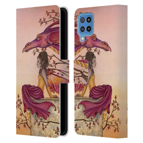 Amy Brown Elemental Fairies Greeting The Dawn Leather Book Wallet Case Cover For Samsung Galaxy F22 (2021)