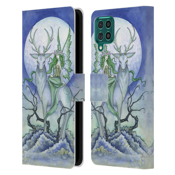 Amy Brown Elemental Fairies Midnight Fairy Leather Book Wallet Case Cover For Samsung Galaxy F62 (2021)