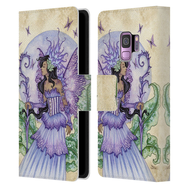 Amy Brown Elemental Fairies Spring Fairy Leather Book Wallet Case Cover For Samsung Galaxy S9