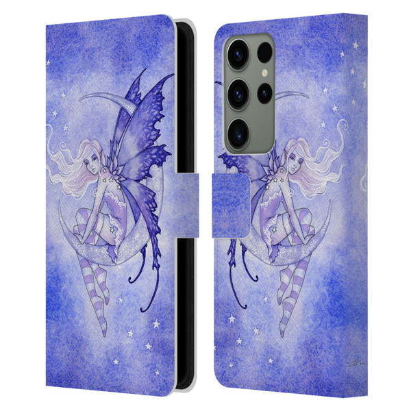 Amy Brown Elemental Fairies Moon Fairy Leather Book Wallet Case Cover For Samsung Galaxy S23 Ultra 5G