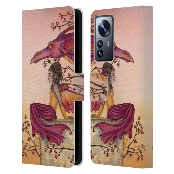 Amy Brown Elemental Fairies Greeting The Dawn Leather Book Wallet Case Cover For Xiaomi 12 Pro