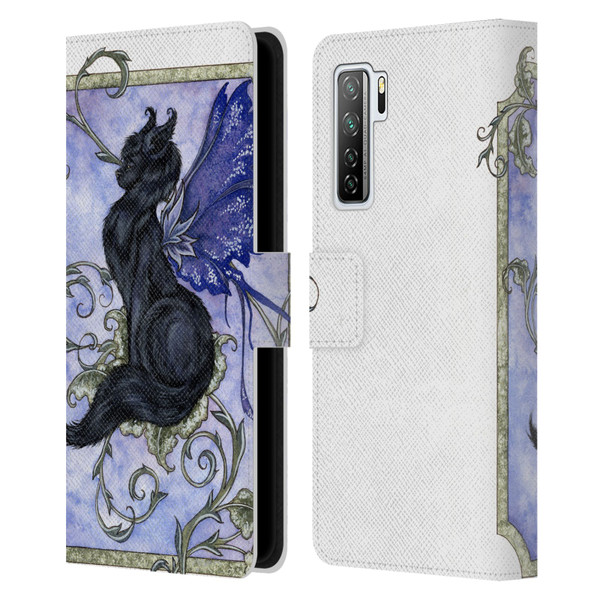 Amy Brown Folklore Fairy Cat Leather Book Wallet Case Cover For Huawei Nova 7 SE/P40 Lite 5G