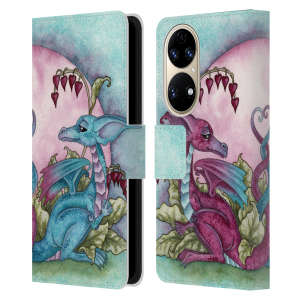 Amy Brown Folklore Love Dragons Leather Book Wallet Case Cover For Huawei P50