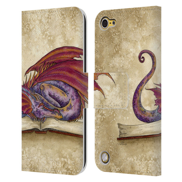 Amy Brown Folklore Bookworm 2 Leather Book Wallet Case Cover For Apple iPod Touch 5G 5th Gen