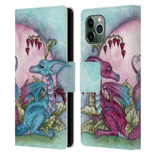 Amy Brown Folklore Love Dragons Leather Book Wallet Case Cover For Apple iPhone 11 Pro