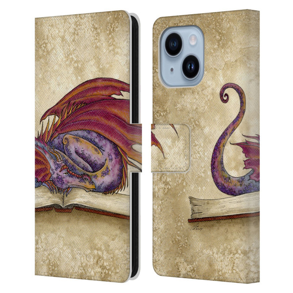 Amy Brown Folklore Bookworm 2 Leather Book Wallet Case Cover For Apple iPhone 14 Plus