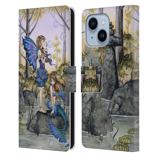 Amy Brown Folklore Cousins Leather Book Wallet Case Cover For Apple iPhone 14 Plus