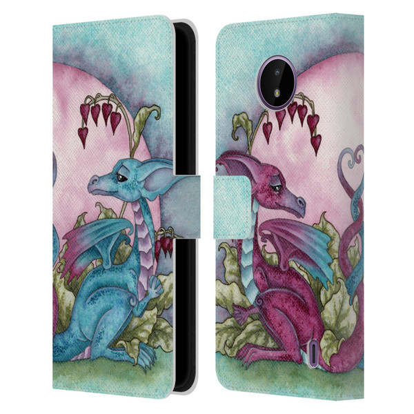 Amy Brown Folklore Love Dragons Leather Book Wallet Case Cover For Nokia C10 / C20