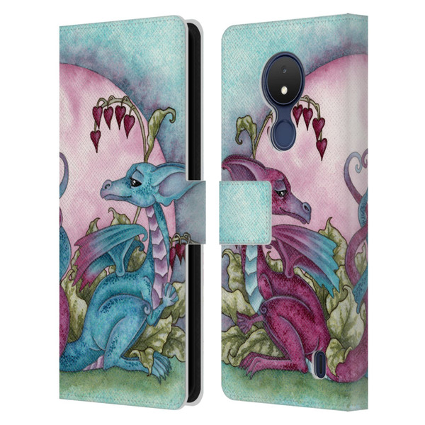 Amy Brown Folklore Love Dragons Leather Book Wallet Case Cover For Nokia C21