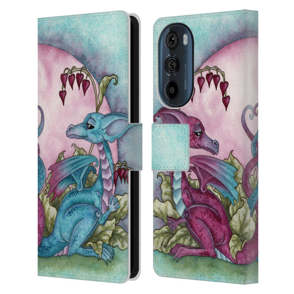 Amy Brown Folklore Love Dragons Leather Book Wallet Case Cover For Motorola Edge 30