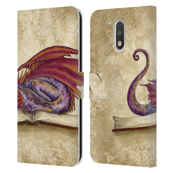 Amy Brown Folklore Bookworm 2 Leather Book Wallet Case Cover For Motorola Moto G41