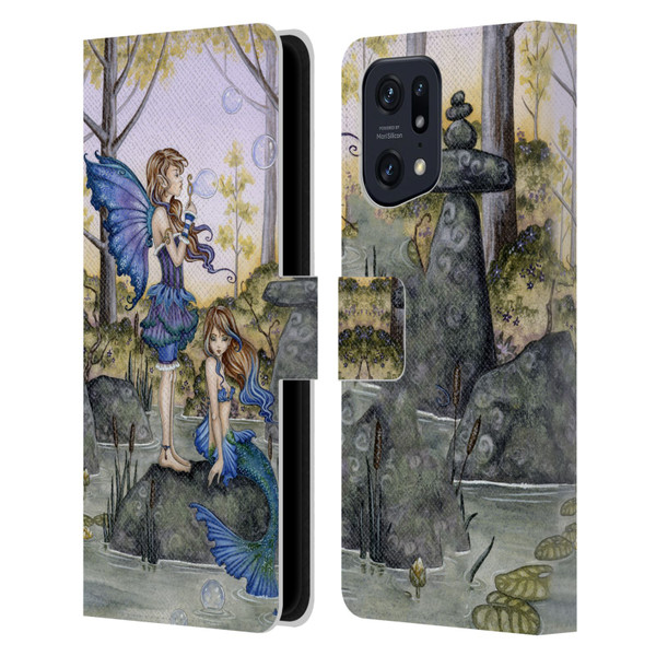 Amy Brown Folklore Cousins Leather Book Wallet Case Cover For OPPO Find X5
