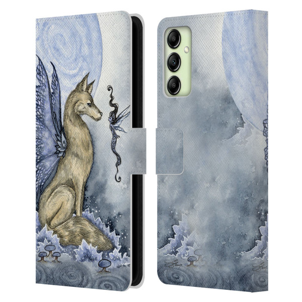 Amy Brown Folklore Wolf Moon Leather Book Wallet Case Cover For Samsung Galaxy A14 5G