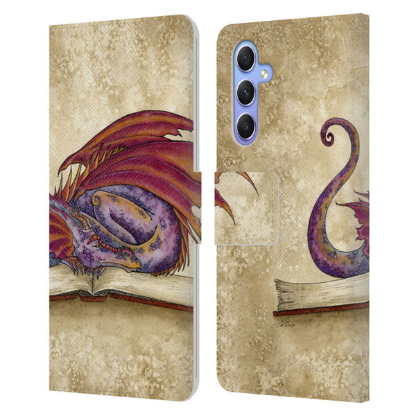 Amy Brown Folklore Bookworm 2 Leather Book Wallet Case Cover For Samsung Galaxy A34 5G