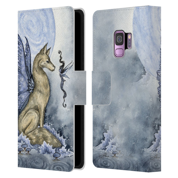 Amy Brown Folklore Wolf Moon Leather Book Wallet Case Cover For Samsung Galaxy S9