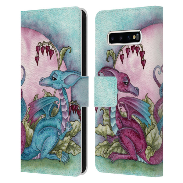 Amy Brown Folklore Love Dragons Leather Book Wallet Case Cover For Samsung Galaxy S10+ / S10 Plus