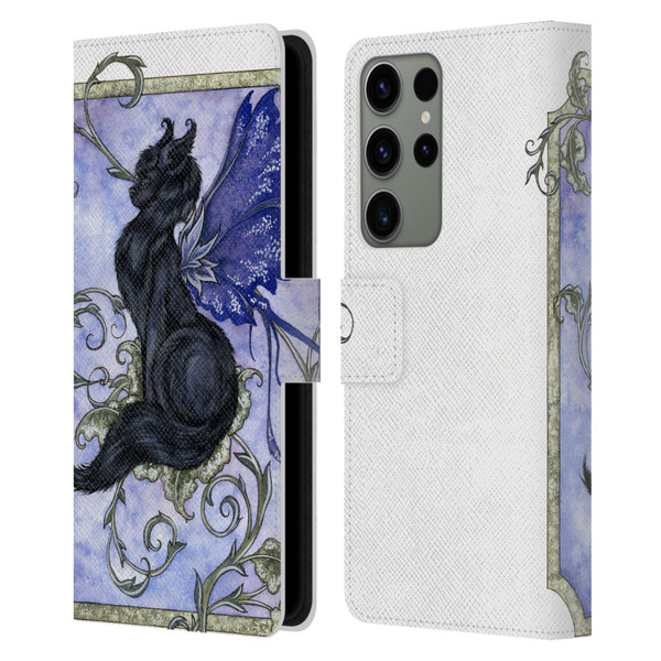 Amy Brown Folklore Fairy Cat Leather Book Wallet Case Cover For Samsung Galaxy S23 Ultra 5G