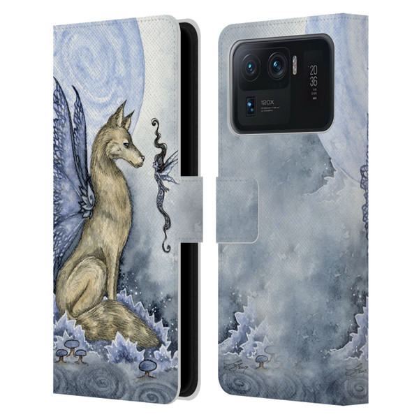 Amy Brown Folklore Wolf Moon Leather Book Wallet Case Cover For Xiaomi Mi 11 Ultra