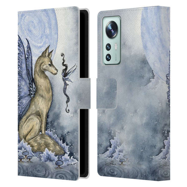 Amy Brown Folklore Wolf Moon Leather Book Wallet Case Cover For Xiaomi 12