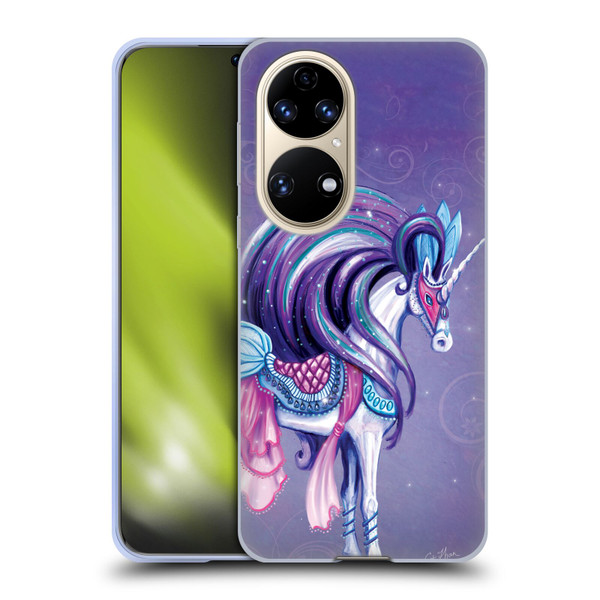 Rose Khan Unicorns White And Purple Soft Gel Case for Huawei P50