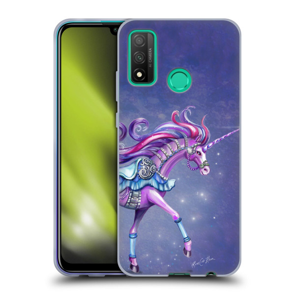 Rose Khan Unicorns Purple Carousel Horse Soft Gel Case for Huawei P Smart (2020)