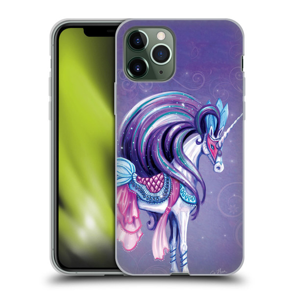 Rose Khan Unicorns White And Purple Soft Gel Case for Apple iPhone 11 Pro
