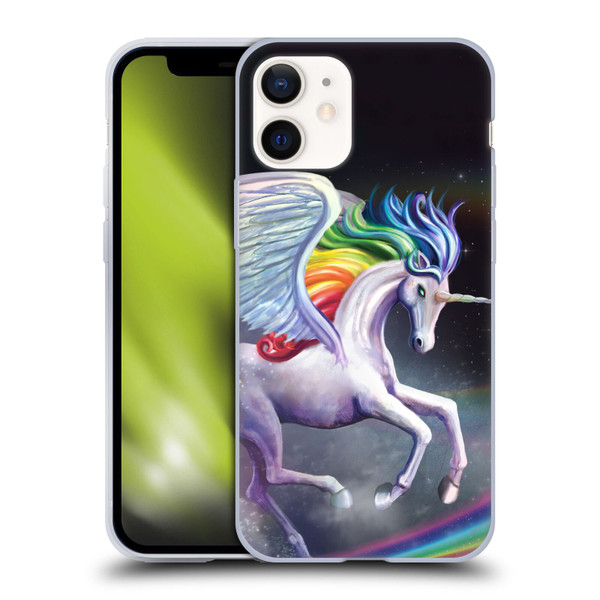 Rose Khan Unicorns Rainbow Dancer Soft Gel Case for Apple iPhone 12 Mini