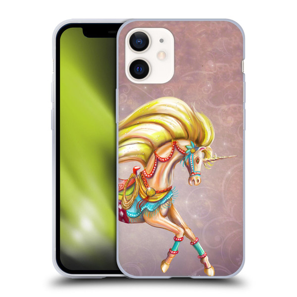 Rose Khan Unicorns Western Palomino Soft Gel Case for Apple iPhone 12 Mini